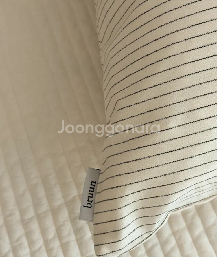 브룬 블랙 스트라이프 이불커버 슈퍼싱글 새상품--0