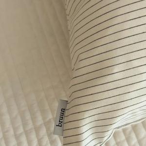 브룬 블랙 스트라이프 이불커버 슈퍼싱글 새상품
