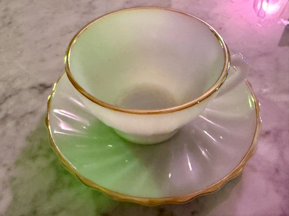 앵커 호킹 빈티지 밀크글라스 커피잔 이미지