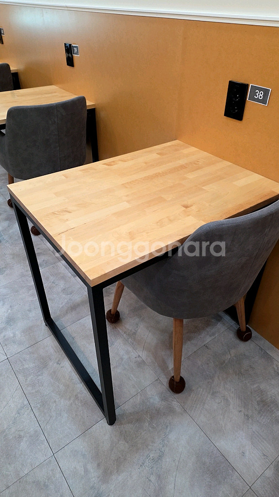 고급 벨벳 의자 + 테이블 세트--2