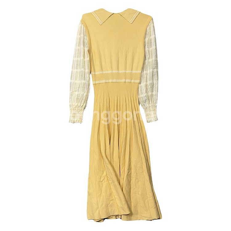 에고이스트 옐로우 드레스 롱 원피스 55--1