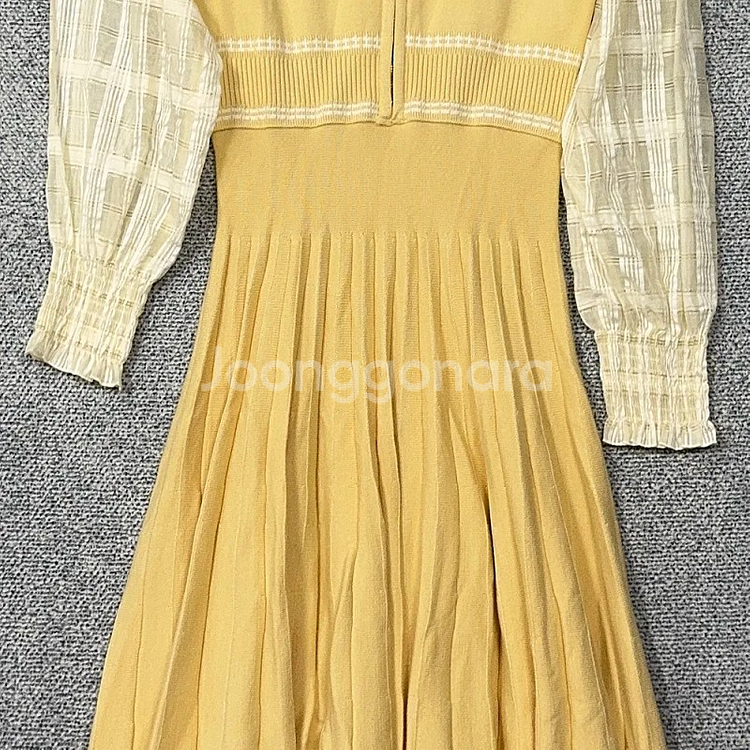 에고이스트 옐로우 드레스 롱 원피스 55--3