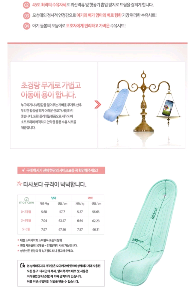 모아케어 수유시트 (새상품) 이미지