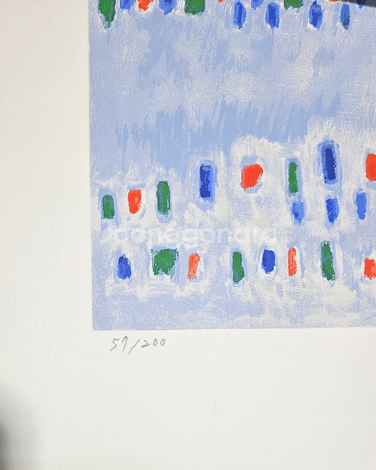 그림/김환기 에디션판화 57/200 - 봄의노래 (40호)고급 원목미송액자--3