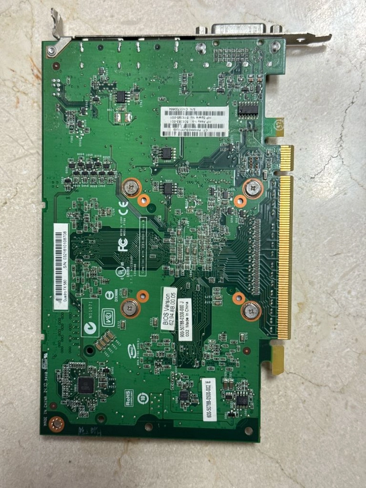NVIDIA Quadro FX 580 그래픽 카드 이미지