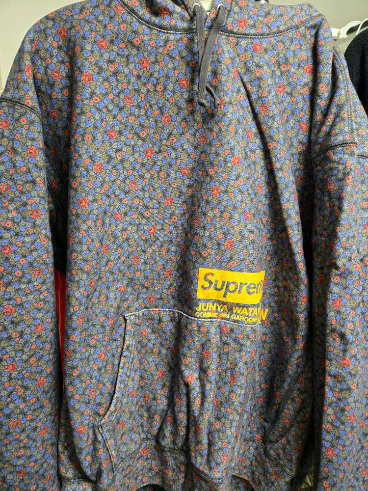 슈프림 준야 와타나베 플로럴 후드티 퍼플 XL 이미지