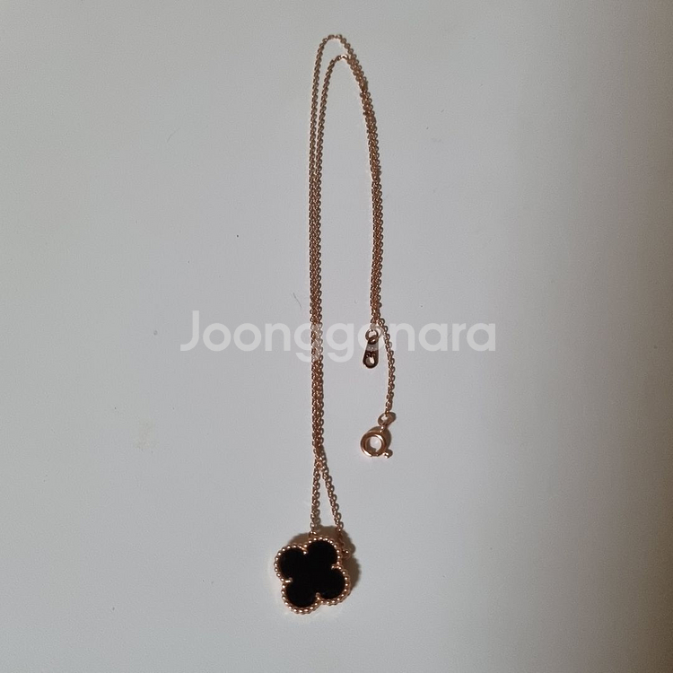 반클리프 14k 알함브라 오닉스 목걸이--0