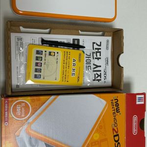 닌텐도 2DS XL 화이트 오렌지 풀구성