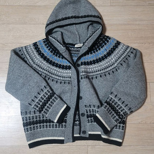 노르딕 후드 니트 가디건