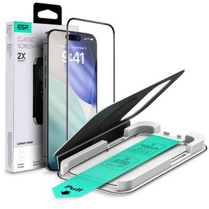 미사용 ESR 아이폰 17 에어 풀커버 가이드 강화유리 필름 2개