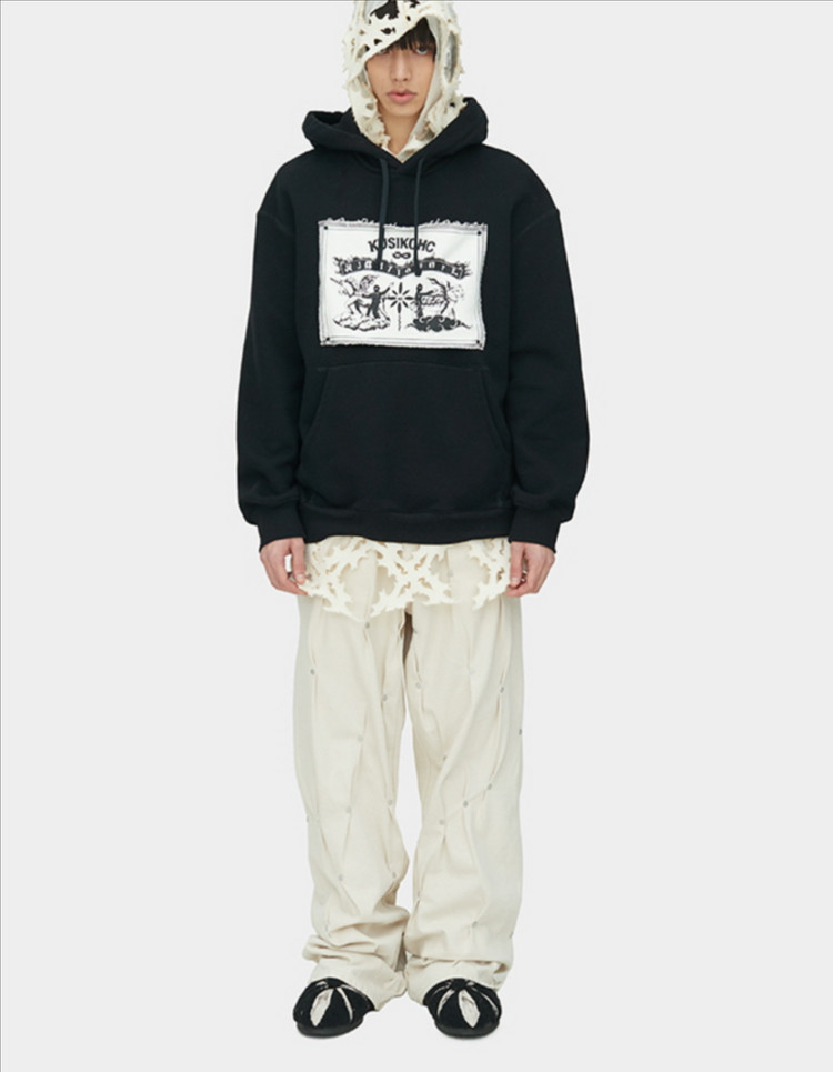 [새상품]쿠시코크 블랙 후디 M--1