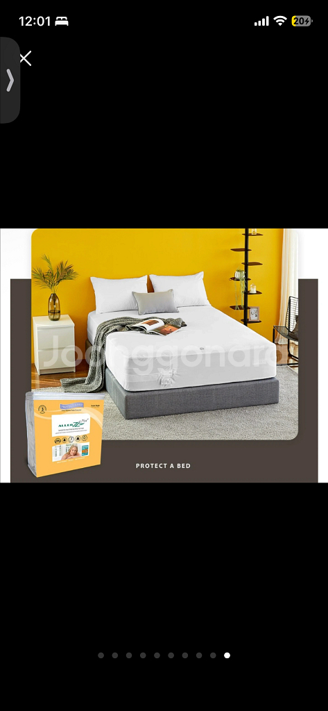 미국 템퍼(TEMPUR USA) 토퍼 (TOPPER) 매트리스 퀸사이즈 + 프로텍트 알러집 방수커버 총 25.8만원--6