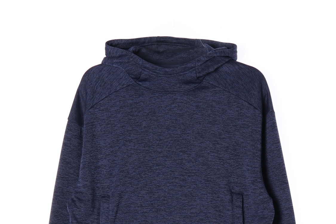 [M]언더 아머 네이비 보카시 기모 크롭 후디 후드티--1