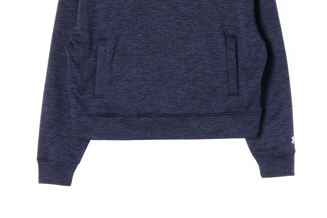 [M]언더 아머 네이비 보카시 기모 크롭 후디 후드티--2