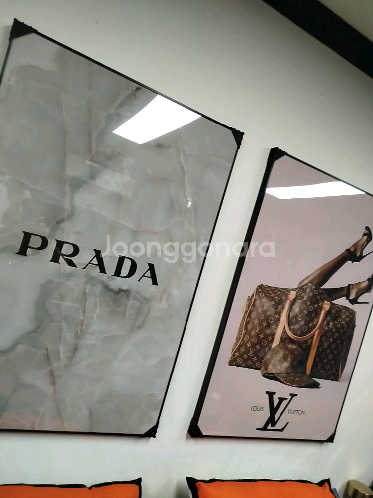 프라다 대리석 백 가방 그림액자 그림 액자 팝아트 인테리어소품 명품그림 명품액자 꽃 인테리어 유화 해바라기 거실--5