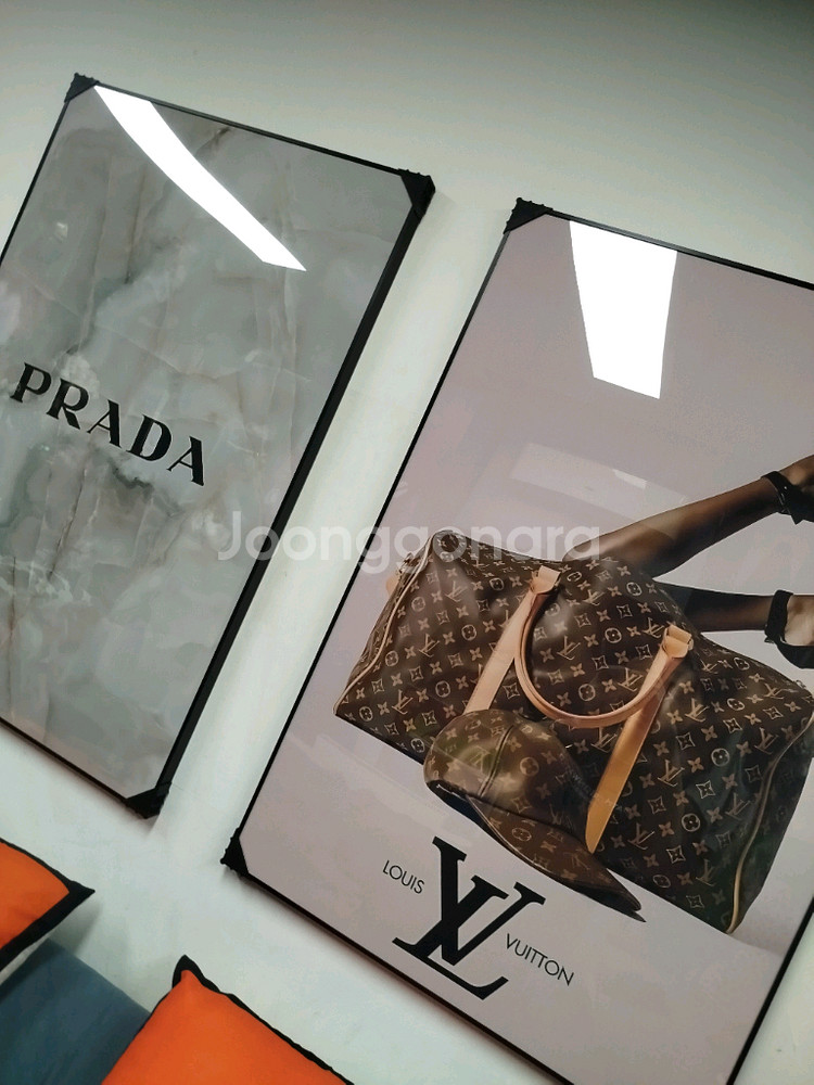 루이비통 백 여행가방 감성 그림액자 그림 액자 팝아트 인테리어소품 명품그림 명품액자 꽃 인테리어 유화 해바라기 거실--8