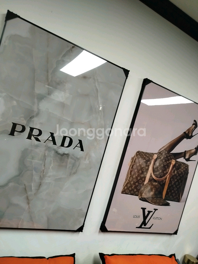 프라다 루이비통 감성 그림액자 그림 액자 팝아트 인테리어소품 명품그림 명품액자 꽃 인테리어 유화 해바라기 거실--3