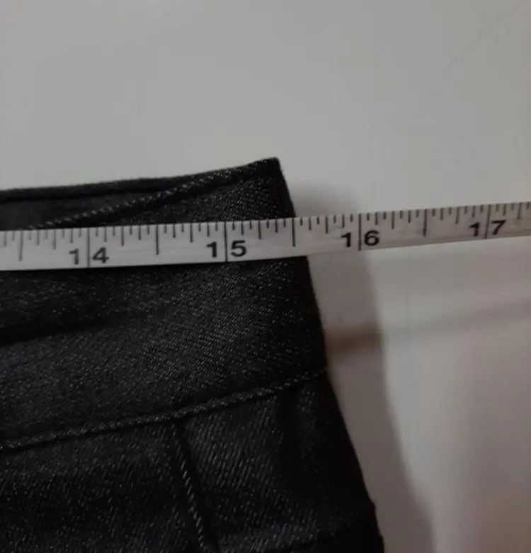 30)플랙진 블랙패치 데님 스판 블랙 스키니진 일자 이미지