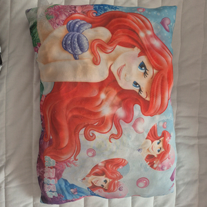 아리엘 캐릭터 베개커버 솜 일체형 인어공주 쿨베개