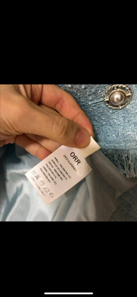 Orr 오르 21년 새틴 라이닝 트위드 자켓 민트 하객룩 결혼식 타임마인랑방--6