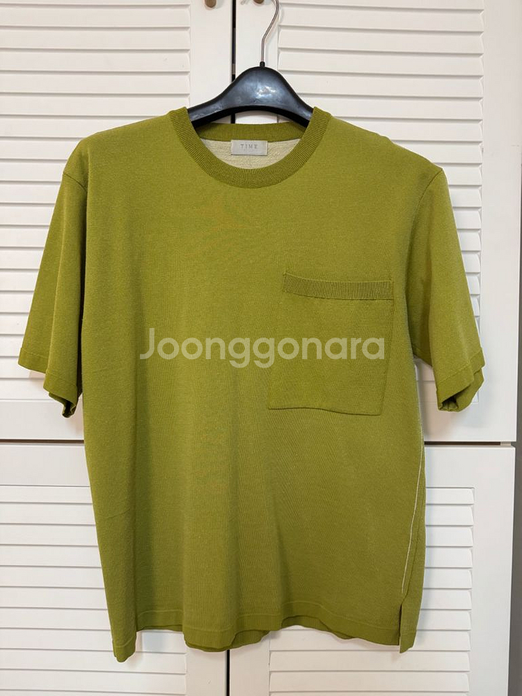 한섬 타임옴므 니트 반팔티 100사이즈--0