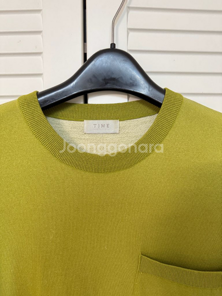 한섬 타임옴므 니트 반팔티 100사이즈--1