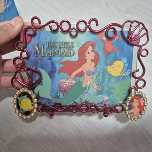 아리엘 철제 액자 세트 디즈니 인어공주 액자 기념품 장식 포스터액자 거치대