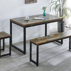 로스타 테이블 원목2인용벤치의자2개세트 의자단품