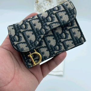 [ 새상품 / 풀구성 ] 디올 오블리크 새들 플랩 카드지갑