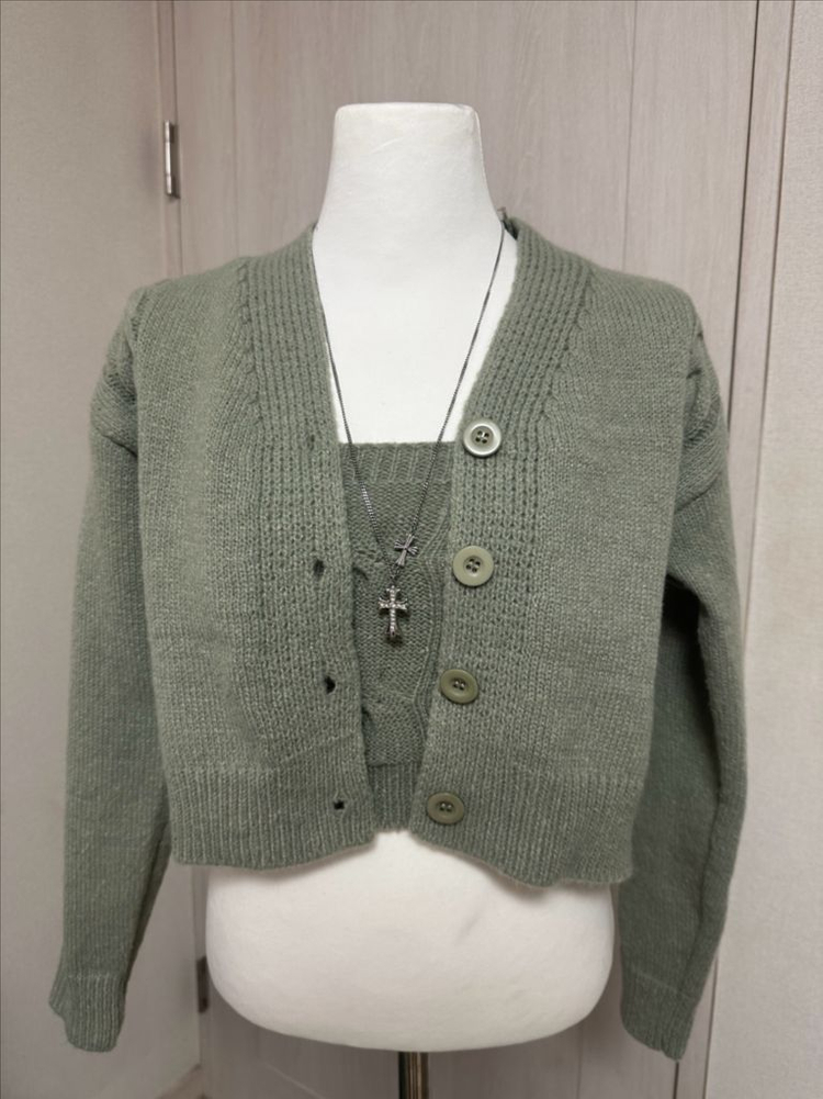 니트 나시 가디건 세트--1
