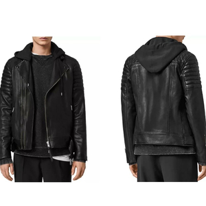 올세인츠 cobden biker 양가죽 후디 가죽자켓 XL 바이커 콥든 allsaints 램스울