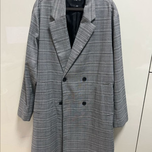 TATE 그레이 체크 봄코트 105 테이트 간절기