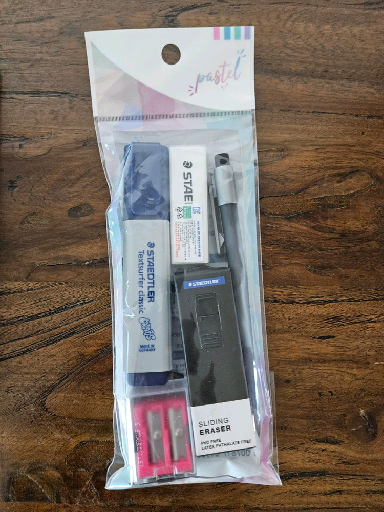 미개봉)스테들러 36색, 24색, 트리플펜, 학용품세트, 지우개, 노트북파우치--6
