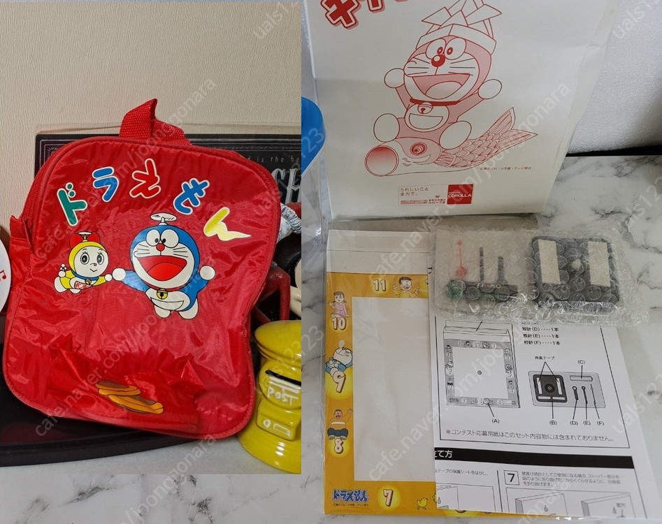 애니38 도라에몽4 피규어 스트랩 인형 손수건 이미지