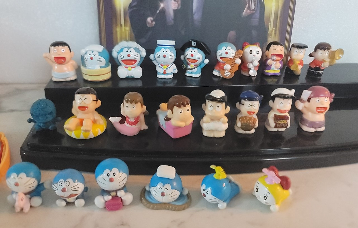 애니38 도라에몽4 피규어 스트랩 인형 손수건 이미지