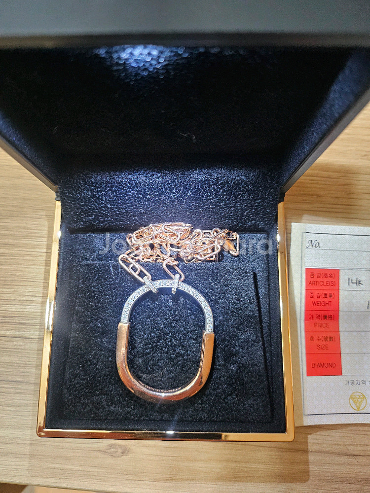 14k 큐빅 목걸이--2