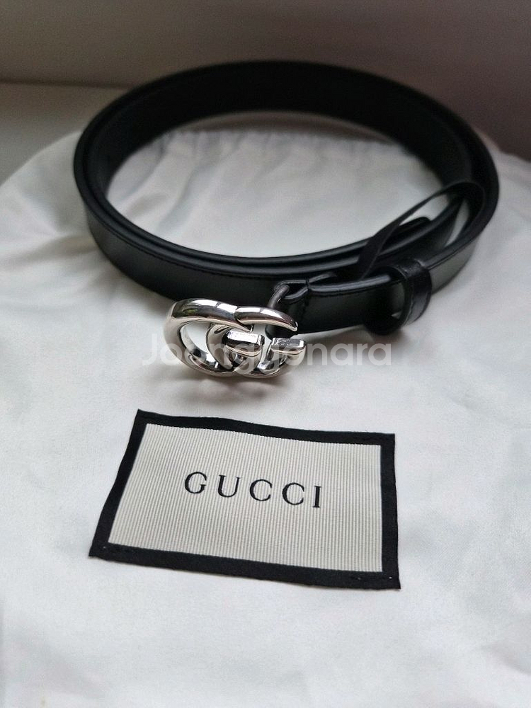 구찌 GG 버클 레더 벨트--1