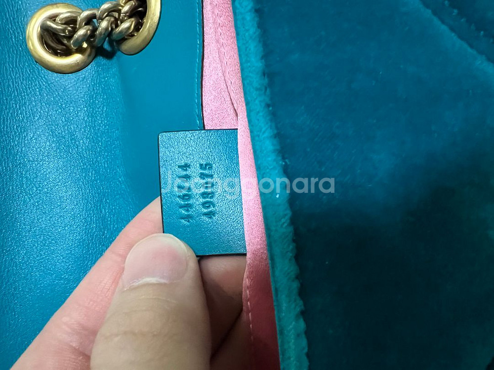 정품 구찌 벨벳 마틀라세 미니백 숄더백--7