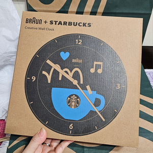 미개봉]스타벅스 e-프리퀀시 크리에이티브 월 클락 벽시계