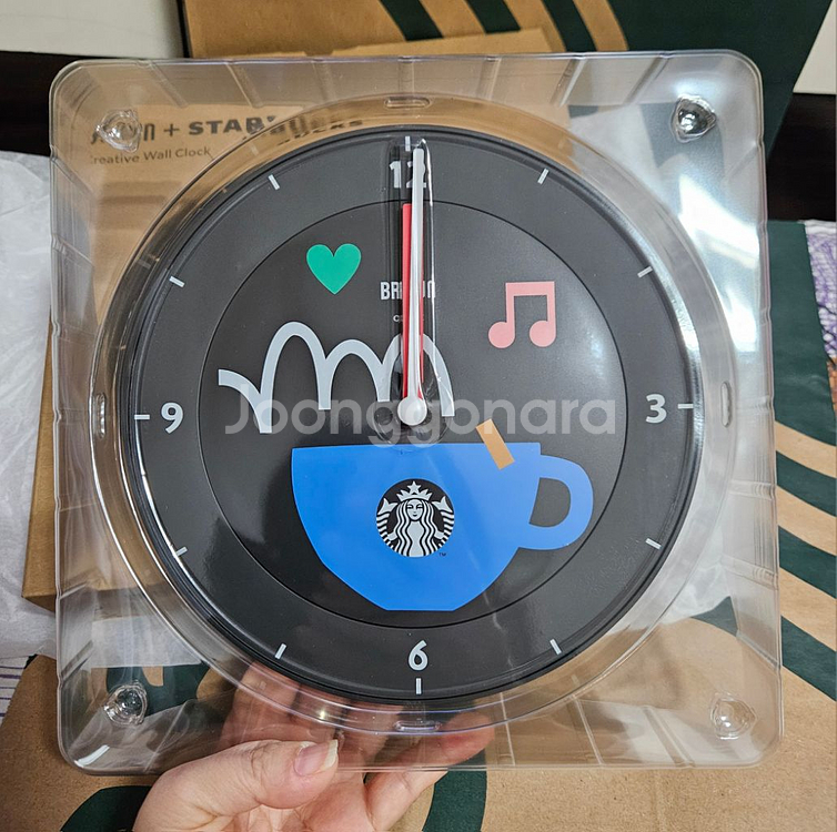 미개봉]스타벅스 e-프리퀀시 크리에이티브 월 클락 벽시계--5