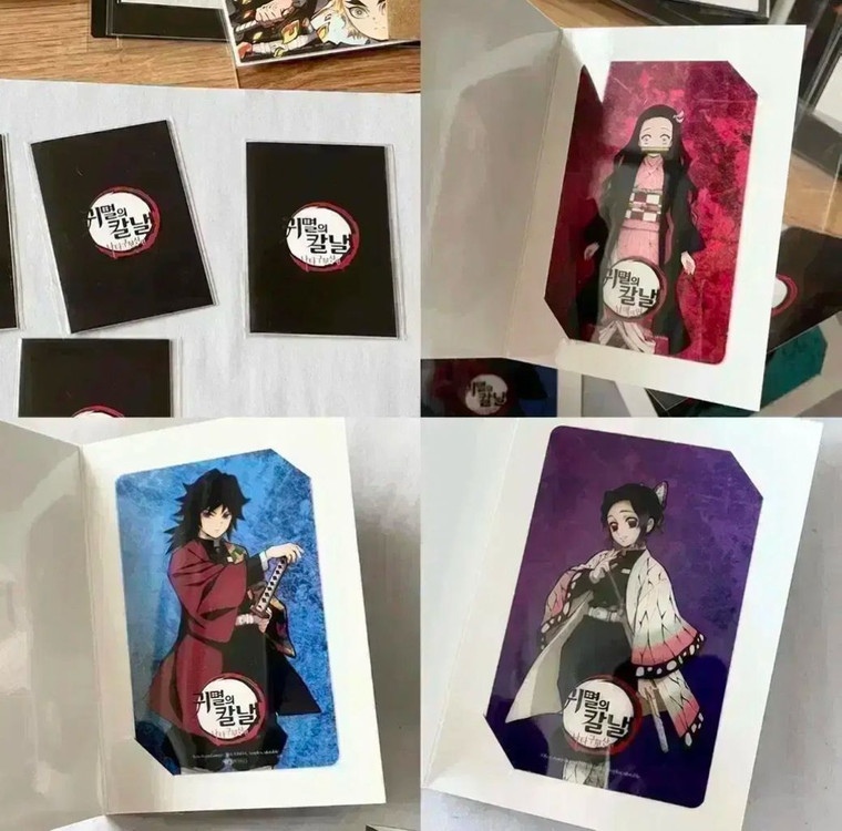 귀멸의칼날 상현집결 홀로그램포스터 귀칼특전 아트카드굿즈 이미지