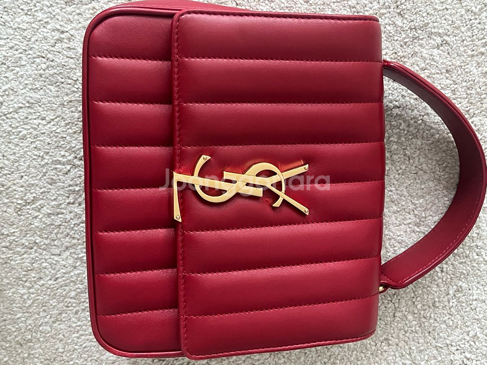 생로랑 YSL 비키백 카프스킨 레드 M 사이즈--5