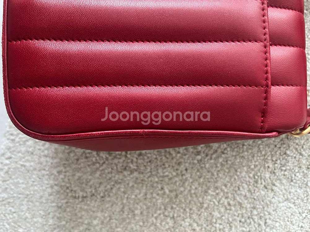 생로랑 YSL 비키백 카프스킨 레드 M 사이즈--8