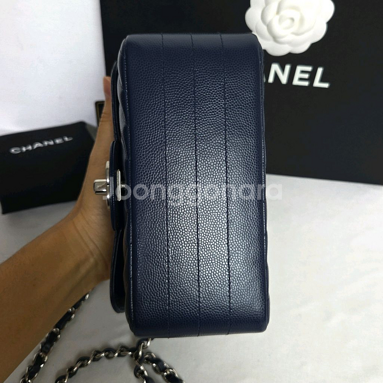 샤넬 쁘띠삭 캐비어 네이비--2