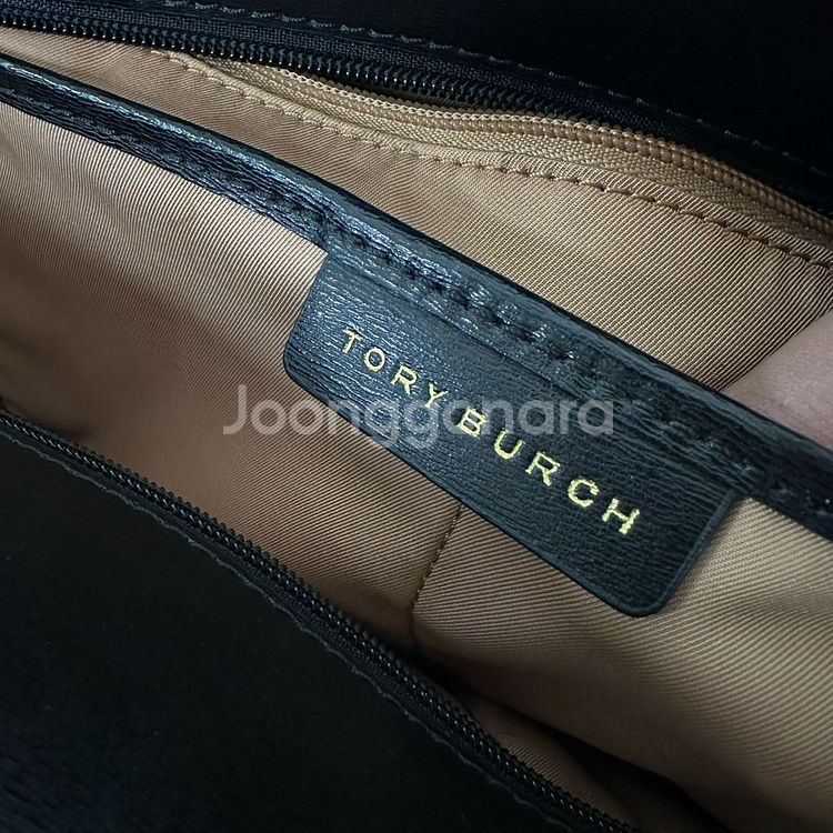 Tory Burch 토리버치 블랙 가죽 토트백 숄더백--8