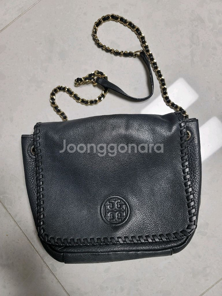 토리버치 체인 크로스백 블랙중간크기--0