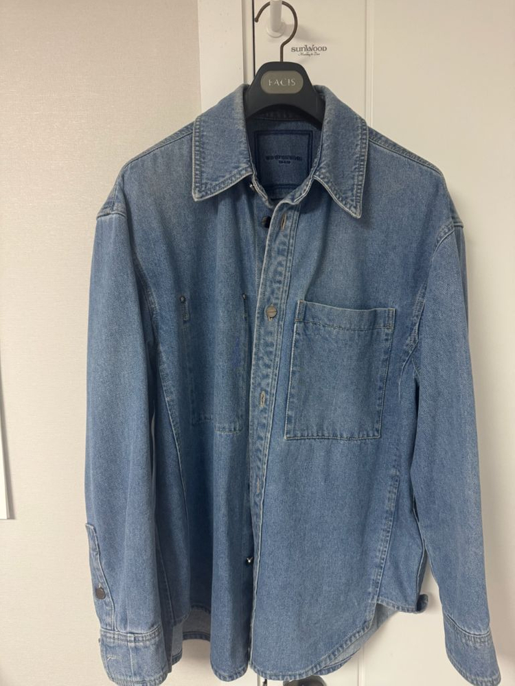 (정품) 우영미 플라워 데님셔츠(48)--1