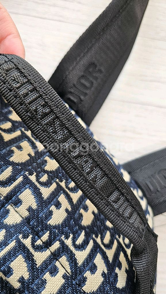 디올 오블리크 패턴 백팩<대>네이비--3