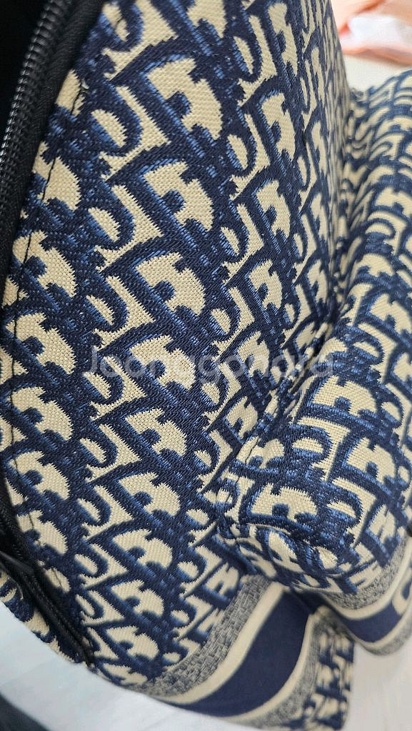 디올 오블리크 패턴 백팩<대>네이비--7