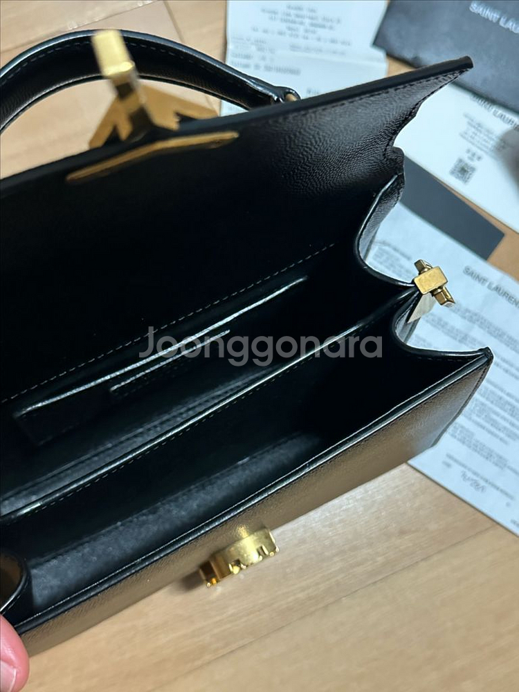 생로랑 카산드라 탑핸들 미니백--3